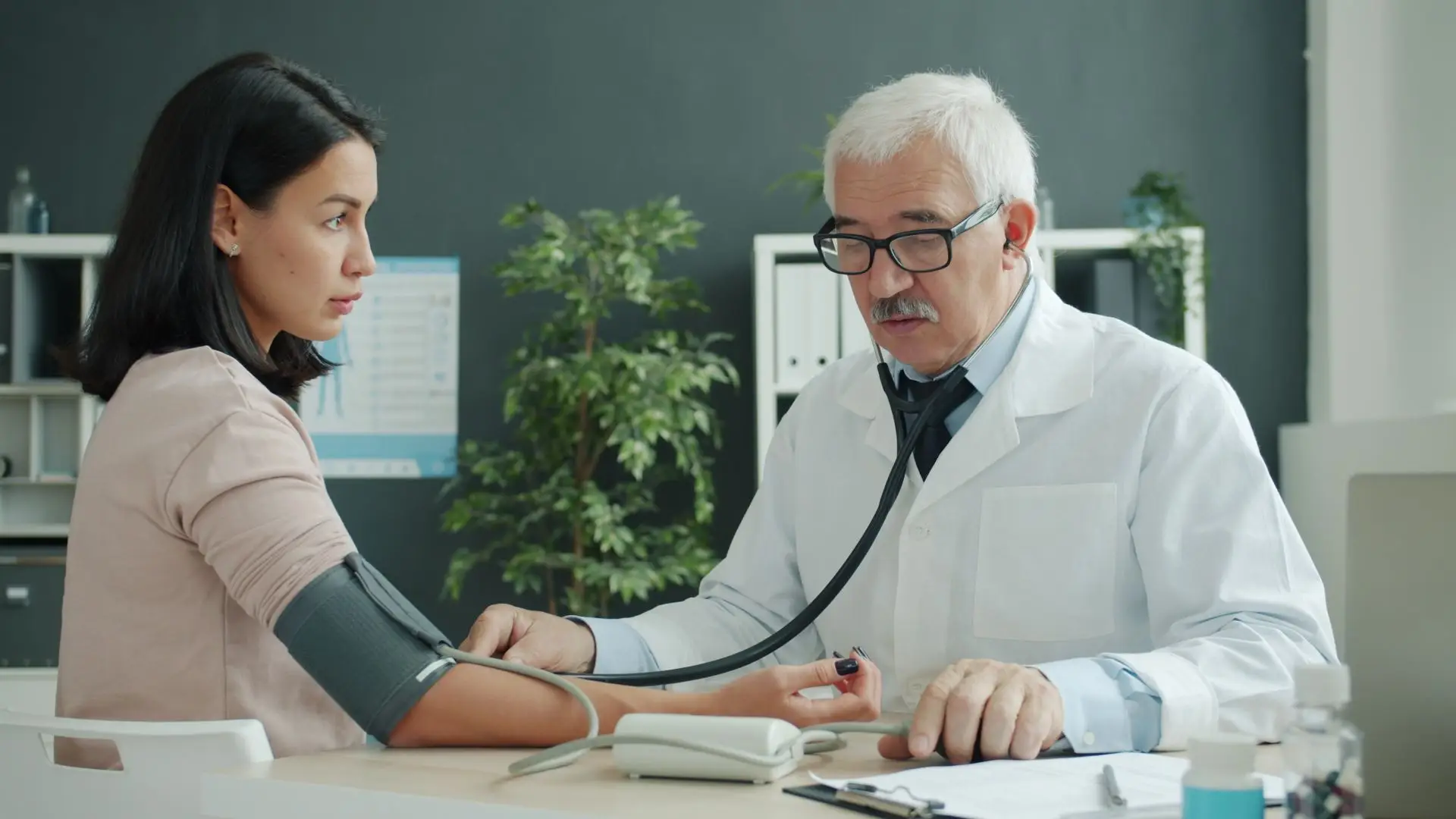 Health consultation with a mature adult